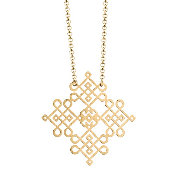 Künstlerische, lange Halskette aus der Eternal Kollektion von ORSKA Jewelry