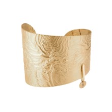 Goldarmband mit gerüschter Oberfläche aus der Moon Kollektion