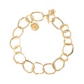 Halskette aus unregelmäßigen Kreisen in Goldfarbe ORSKA Schmuck