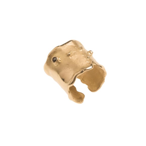 Breites goldenes Band aus der Schmuckkollektion New Stone ORSKA