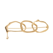 Unregelmäßige Goldbrosche aus der New Stone Kollektion