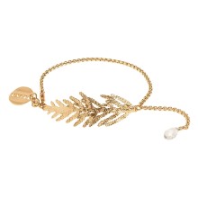 Zartes vergoldetes Armband mit dekorativer Kette aus der Thuja Kollektion