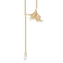 Asymmetrische, kurze Halskette mit Kristall aus der Thuja Kollektion