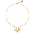 Halskette mit Pflanzenmotiv und Kristall aus der Thuja-Kollektion, Orska Schmuck