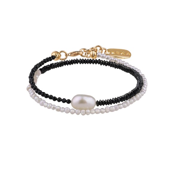 Perlenarmband mit Onyx, Vietnam ORSKA Schmuckkollektion