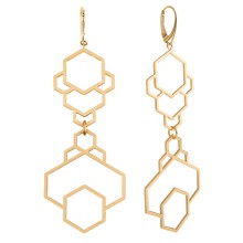 Hängende, geometrische Ohrringe aus der Apis Kollektion