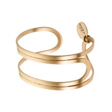 Steifes, goldenes Armband aus der Machina Kollektion