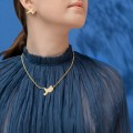 Elegante, kurze Halskette mit Kolibri-Anhänger von ORSKA Jewelry