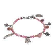 Silberarmband mit rosa Turmalinen