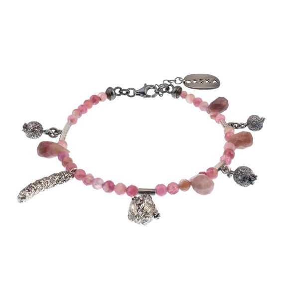 Zartes Armband mit rosa Steinen, Bery Kollektion, Orska Schmuck