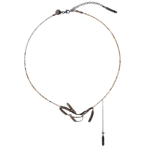 Silberkette mit Pflanzenmotiven, Bery-Kollektion, Orska-Schmuck