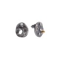 Asymmetrische Graphitohrringe aus der Lava-Kollektion, Orska-Schmuck