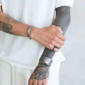 Silbernes starres Armband aus der Lava-Herrenkollektion, Orska-Schmuck