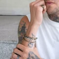 Dünnes Silberarmband aus der Lava-Kollektion, Orska-Schmuck