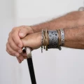 Herrenarmband aus Silberguss, Orska Schmuck