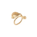 Ring mit einem Hainbuchenblatt und einer Flachsknospe aus der Bery ORSKA Kollektion