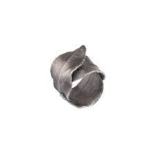 Silberring mit Salbeiblättern