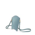 Hellblaue vegane Clutch mit Riemen ORSKA