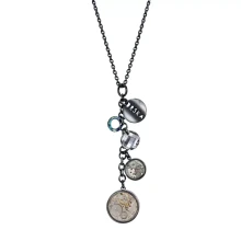 Lange Halskette mit Kristallen und Uhrwerk aus der Vintage Kollektion