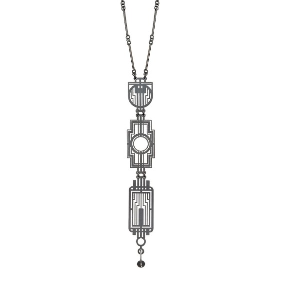 Durchbrochene Halskette in geometrischer Form aus der Nano-Kollektion -NAN52-1- Orska Schmuck
