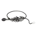 Handgefertigtes Armband mit Pflanzenmotiv und Kristall