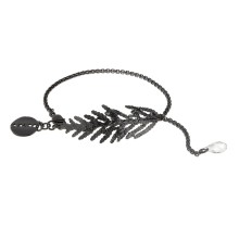 Dunkles Armband mit dekorativer Kette aus der Thuja Kollektion