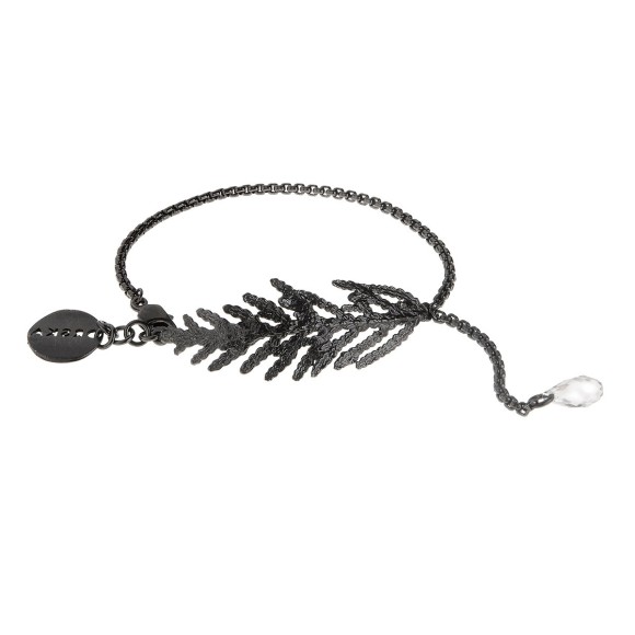 Handgefertigtes Armband mit Pflanzenmotiv und Kristall