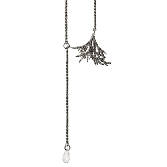 TN32 zarte Halskette in Graphitfarbe aus der Thuja-Kollektion von ORSKA Schmuck