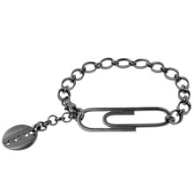 Dunkles Armband mit Büroklammer aus der Machina Kollektion