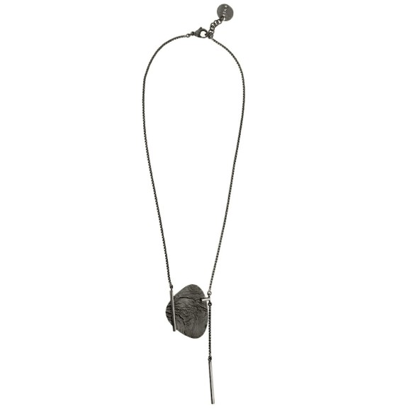Graphit, handgefertigte Halskette aus der Moon-Kollektion von ORSKA biżuteri