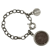 Dunkles Armband mit Münzanhänger aus der Vintage Kollektion