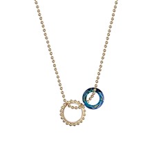 Zarte goldene Halskette mit blauem Kristall aus der Ray Kollektion