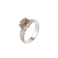 Silberring mit Rohdiamant, Verlobungsring aus der Verum Kollektion von ORSKA Schmuck