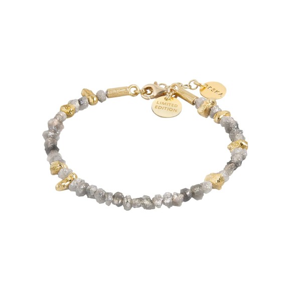Vergoldetes Armband mit Rohdiamanten aus der Verum ORSKA Kollektion