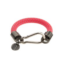 Sportarmband mit rosa Kordel in dunkler Fassung aus der Extreme Sport Kollektion