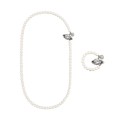 Silber- und Perlenschmuckset. Silber- und Perlenschmuckset