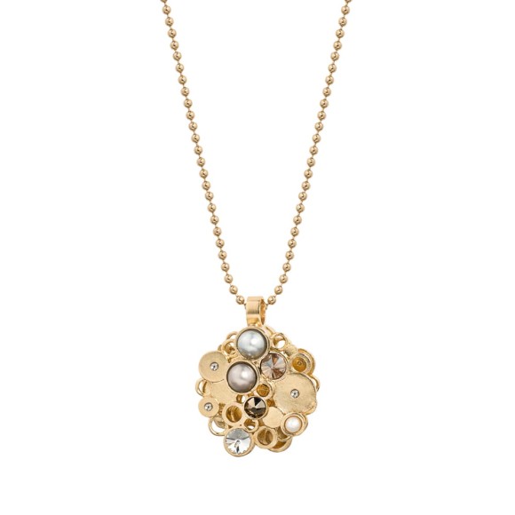 Künstlerische Halskette mit Swarovski Element Kristallen - Soda Kollektion - SN58-1 - Orska Schmuck
