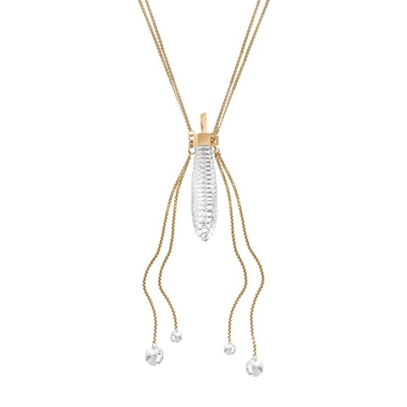 Lange Halskette mit länglichem Kristall aus der Julia ORSKA Kollektion