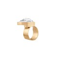 Vergoldeter Ring mit rundem Kristall ORSKA