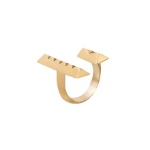 Vergoldeter geometrischer Ring aus der Julia Kollektion