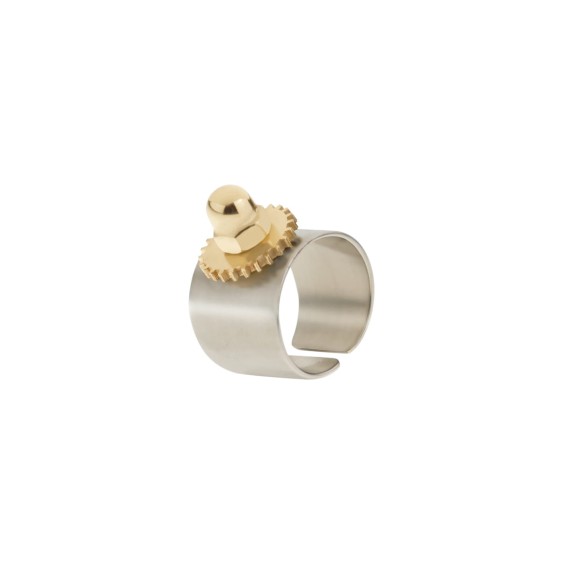 Breiter Ring mit Schraube - ORSKA Schmuck