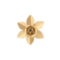 Goldene Narzissen- und Onyx-Anstecknadel - ORSKA Schmuck