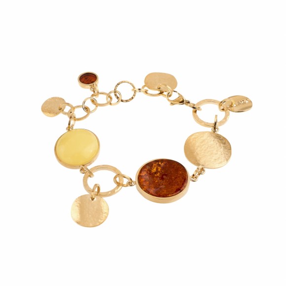 Modernes Armband mit farbigem Bernstein aus der Baltica BTA86 Kollektion Schmuck ORSKA