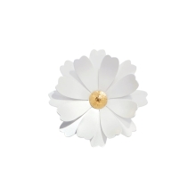 Große Anstecknadel in Blumenform - Kamille
