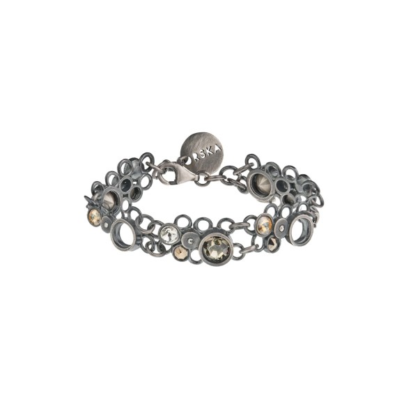 Schmales Silberarmband mit Kristallen aus der Soda SA62-2 ORSKA Kollektion