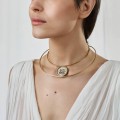 Chokerhalskette mit gravierter Pfingstrose aus der Tattoo-Kollektion TTN72-2 ORSKA