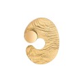 Handgefertigte Anstecknadel aus der Moon-Kollektion in Gold mit unregelmäßiger Textur.
