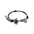 Silbernes Herrenarmband an einer Schnur mit einem ORSKA-Anker