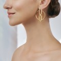 Goldene Creolen am Ohrstecker aus der Holos-Kollektion HOK38-1 ORSKA