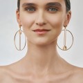 Große goldene Creolen-Ohrstecker aus der Holos-Kollektion HOK42-1 ORSKA